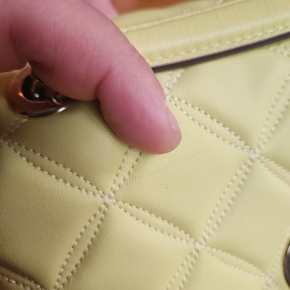 Kate Spade Natalia Quilted Chain Medium Shoulder Bag Crossbody Frosty Lime - Picture 14 of 15